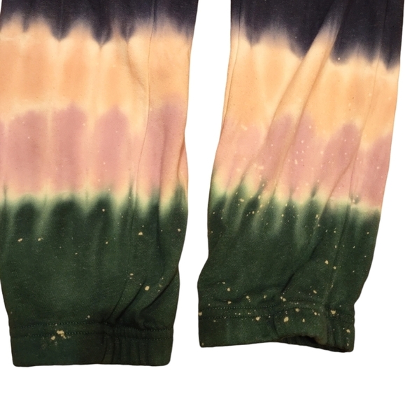 Wildfox Women's French Tie Dyed Jogger Pants Ladies Small Comfy HIPPIE BOHO - Picture 3 of 5